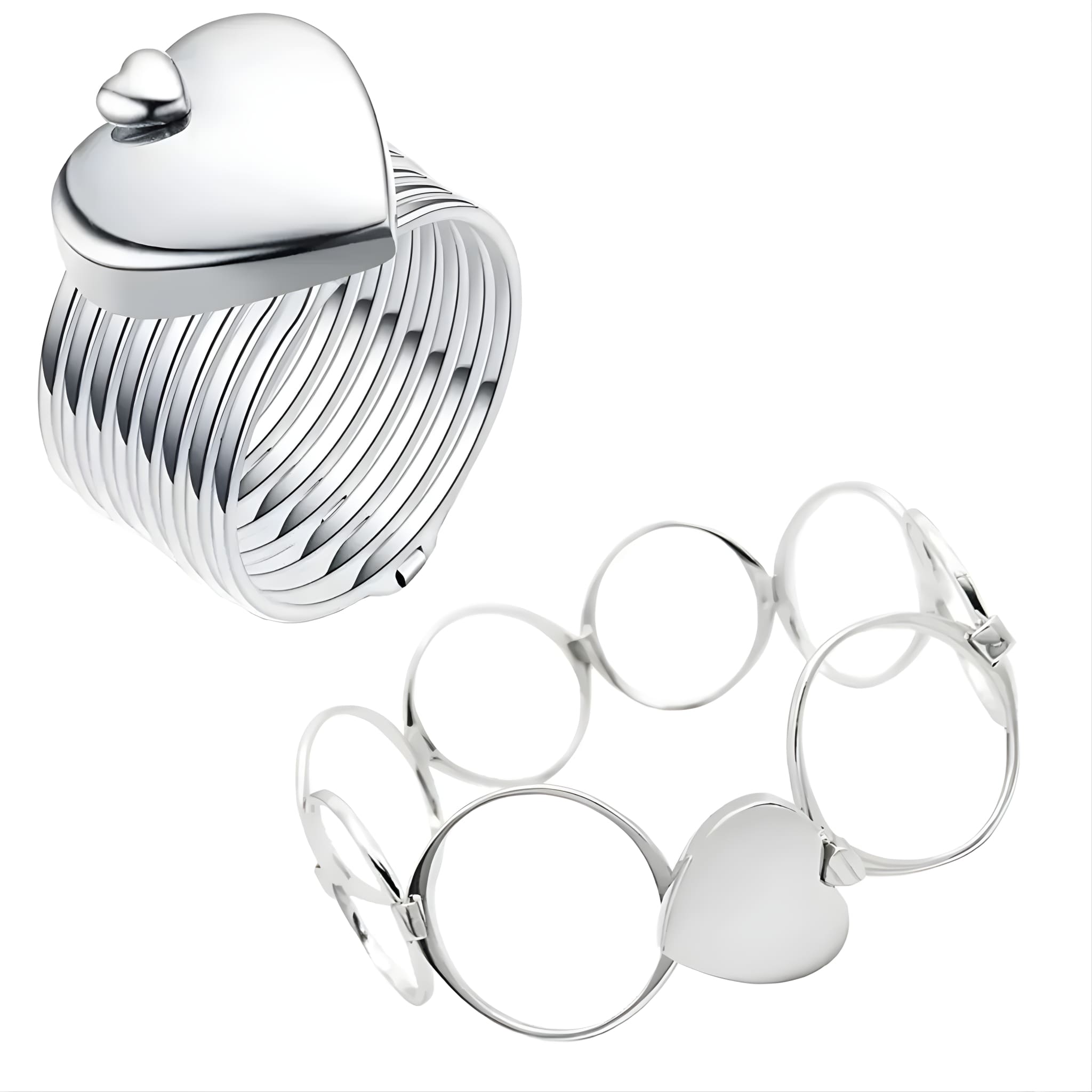Magic 2-in-1 Folding Retractable Ring Change Bracelet Telescopic Charm  Jewelry | eBay
